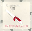 Picture of TO A VERY CLEVER SON ON YOUR GRADUATION CARD